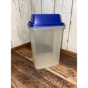 VTG Tupperware Pick-A-Deli Pickle Keeper Container Large Navy Lid 3 Pcs 1560-2